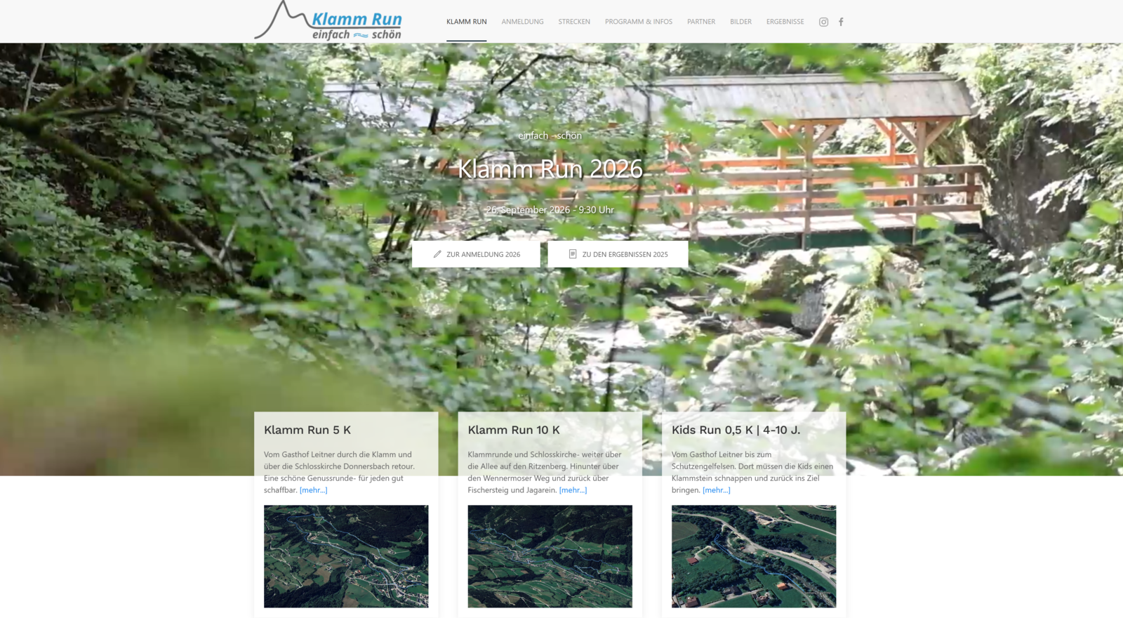 Website Klamm Run